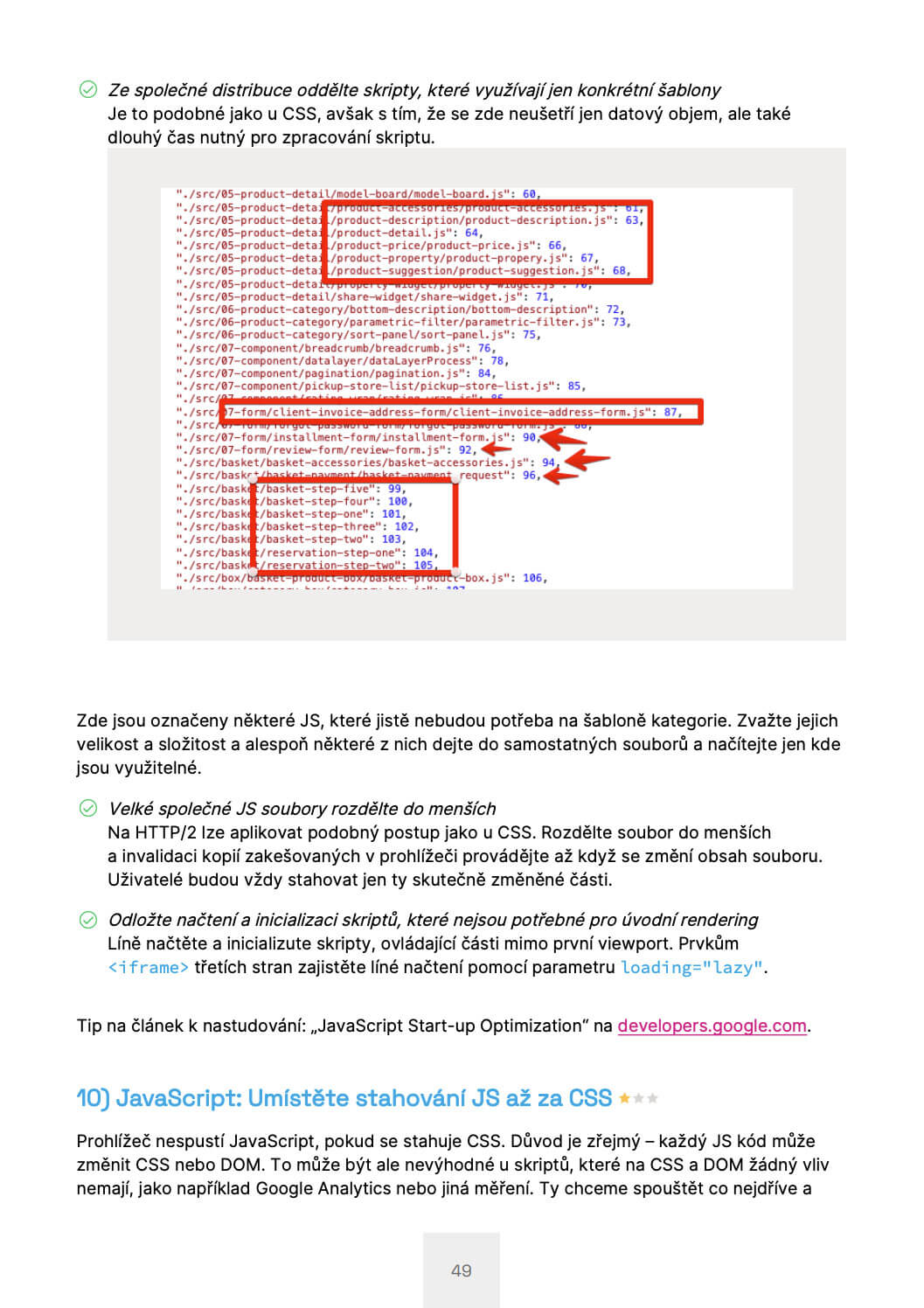 PageSpeed.ONE Audit: Aufgaben für Entwickler