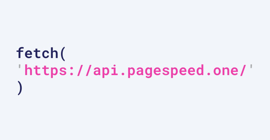 PageSpeed.ONE: veřejné API