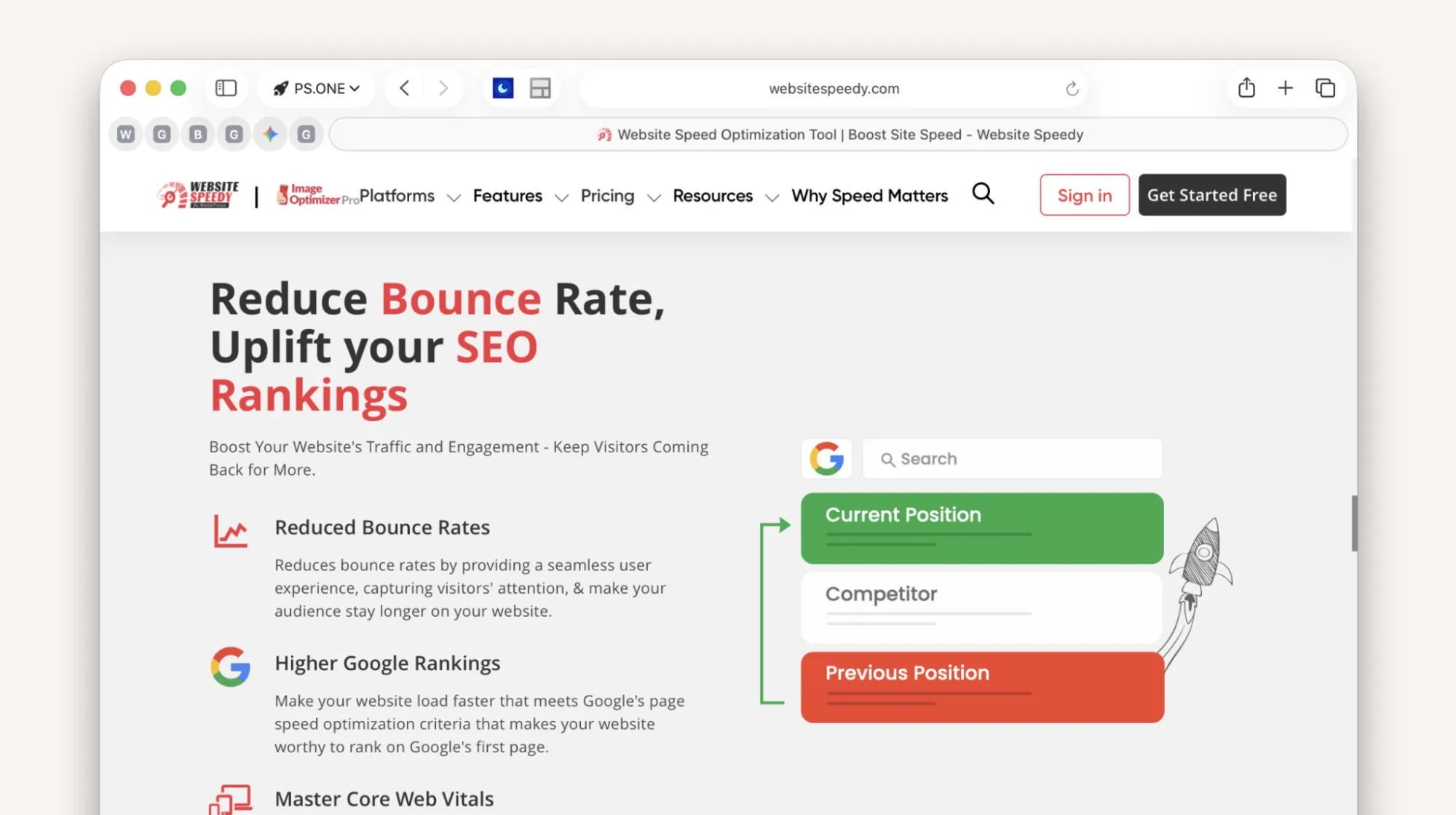 Website Speedy Homepage