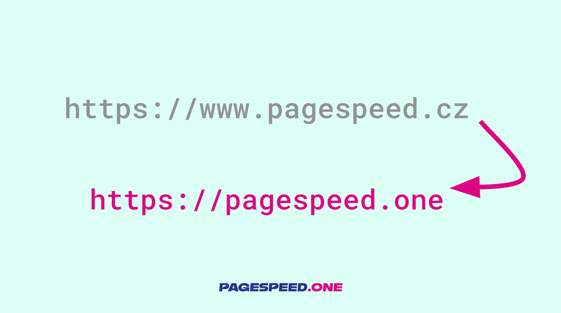 Přechod na doménu PageSpeed.ONE