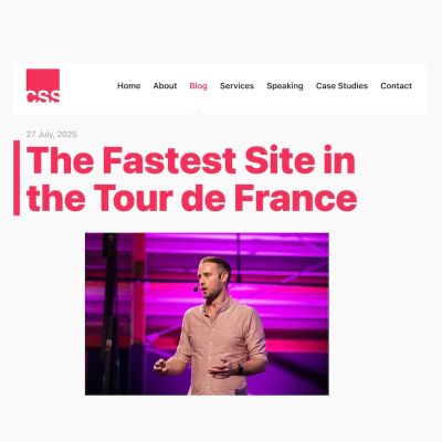 El ciclismo y los sitios web tratan sobre la velocidad