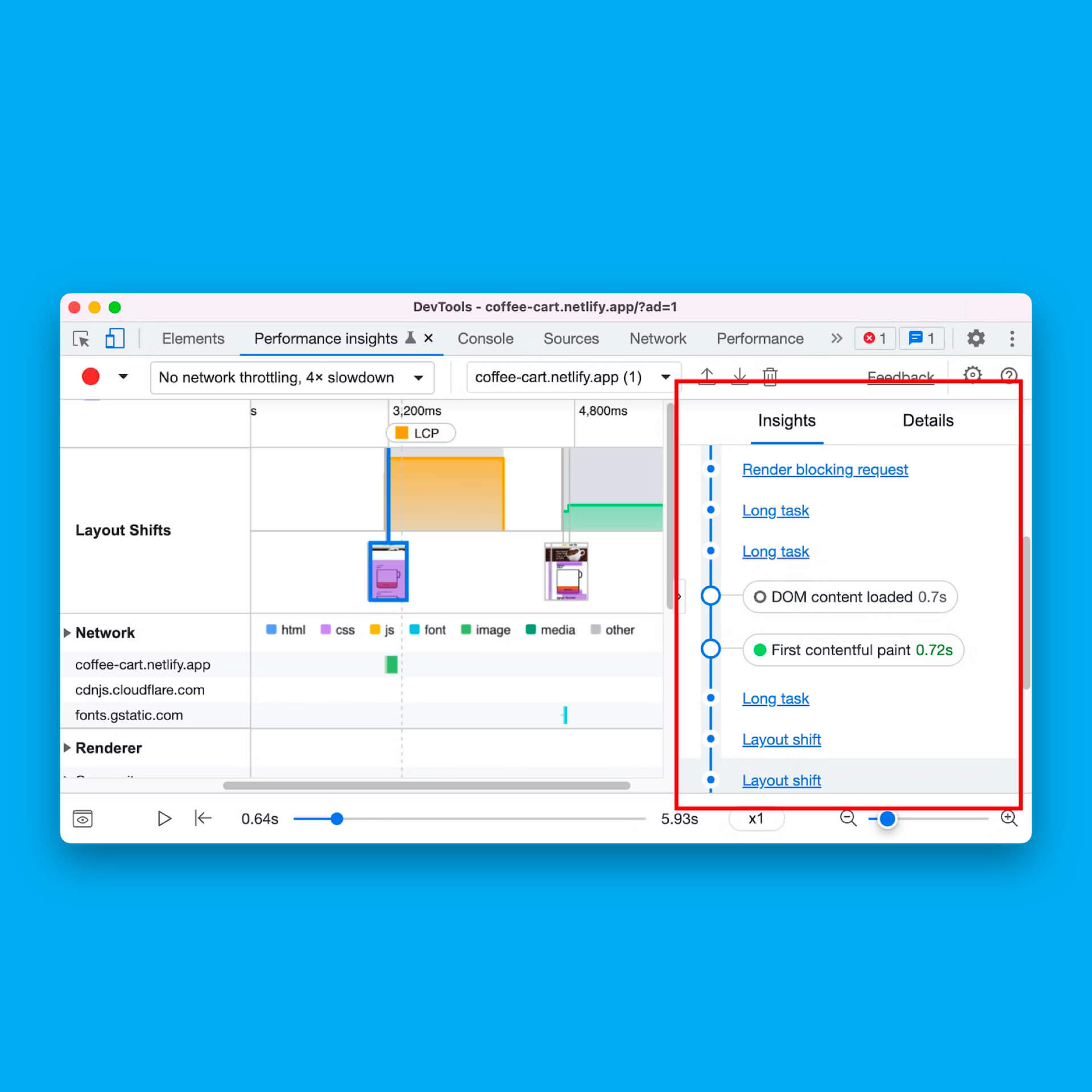 Performance Insights: Jednodušší a přehlednější pohled na rychlost